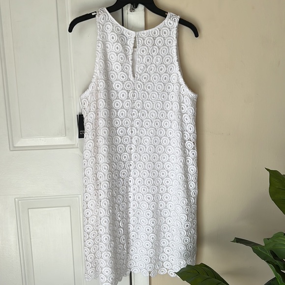Crown & lvy White Lace Mini Dress Size L NWT - Picture 6 of 13